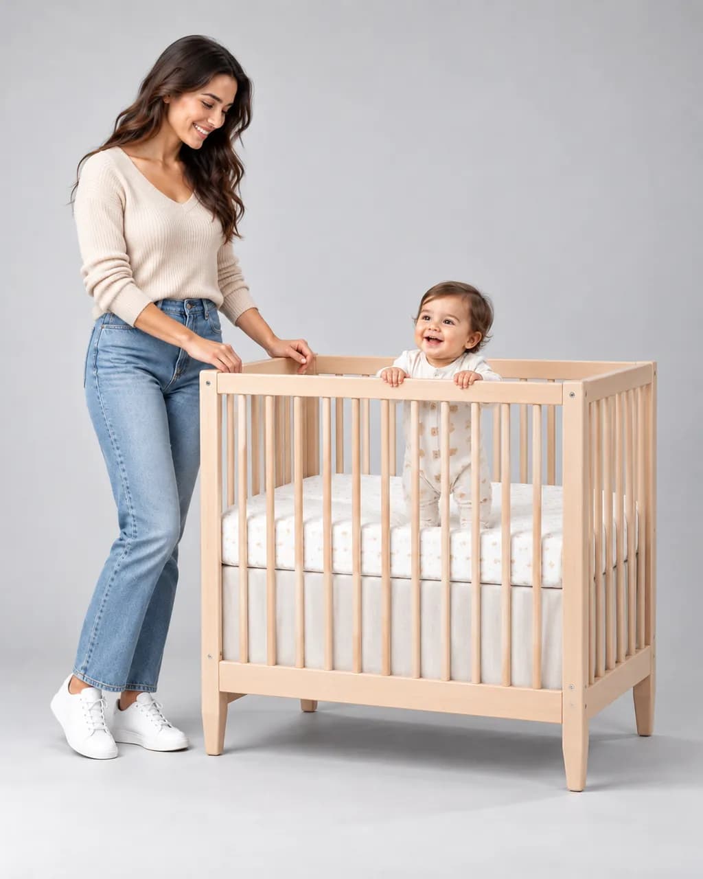 Mini Crib with Linens